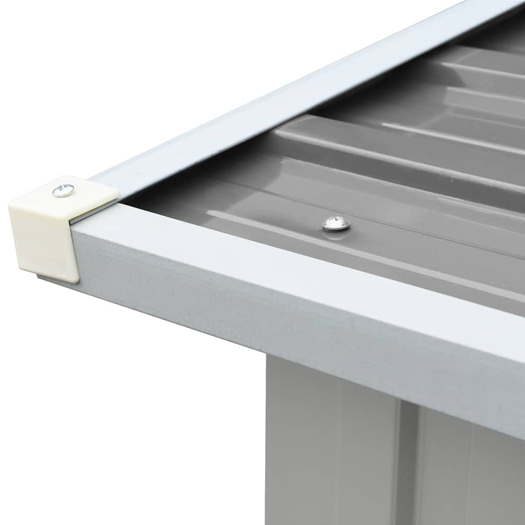 Capannone da Giardino in Acciaio Zincato 330x92x153cm Grigio