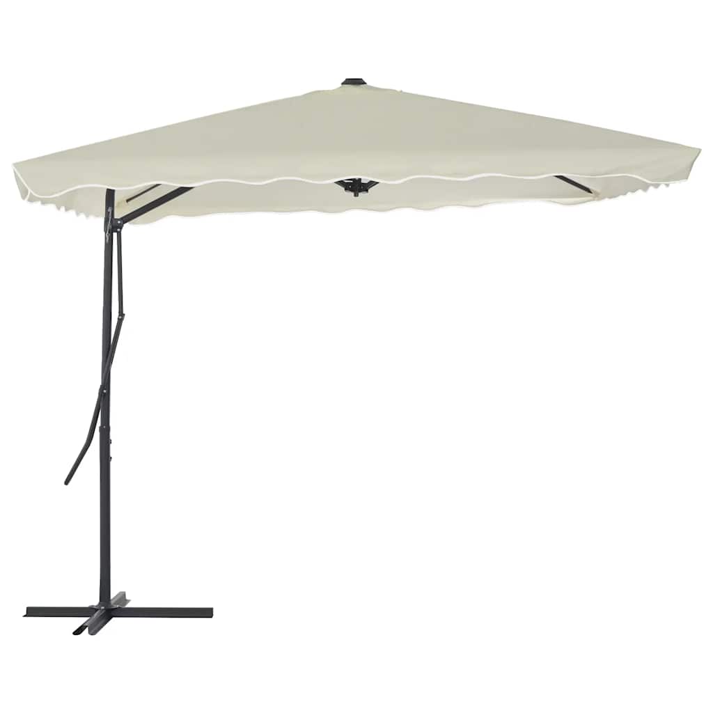 Ombrellone da Esterni con Palo in Acciaio 250x250 cm Sabbia