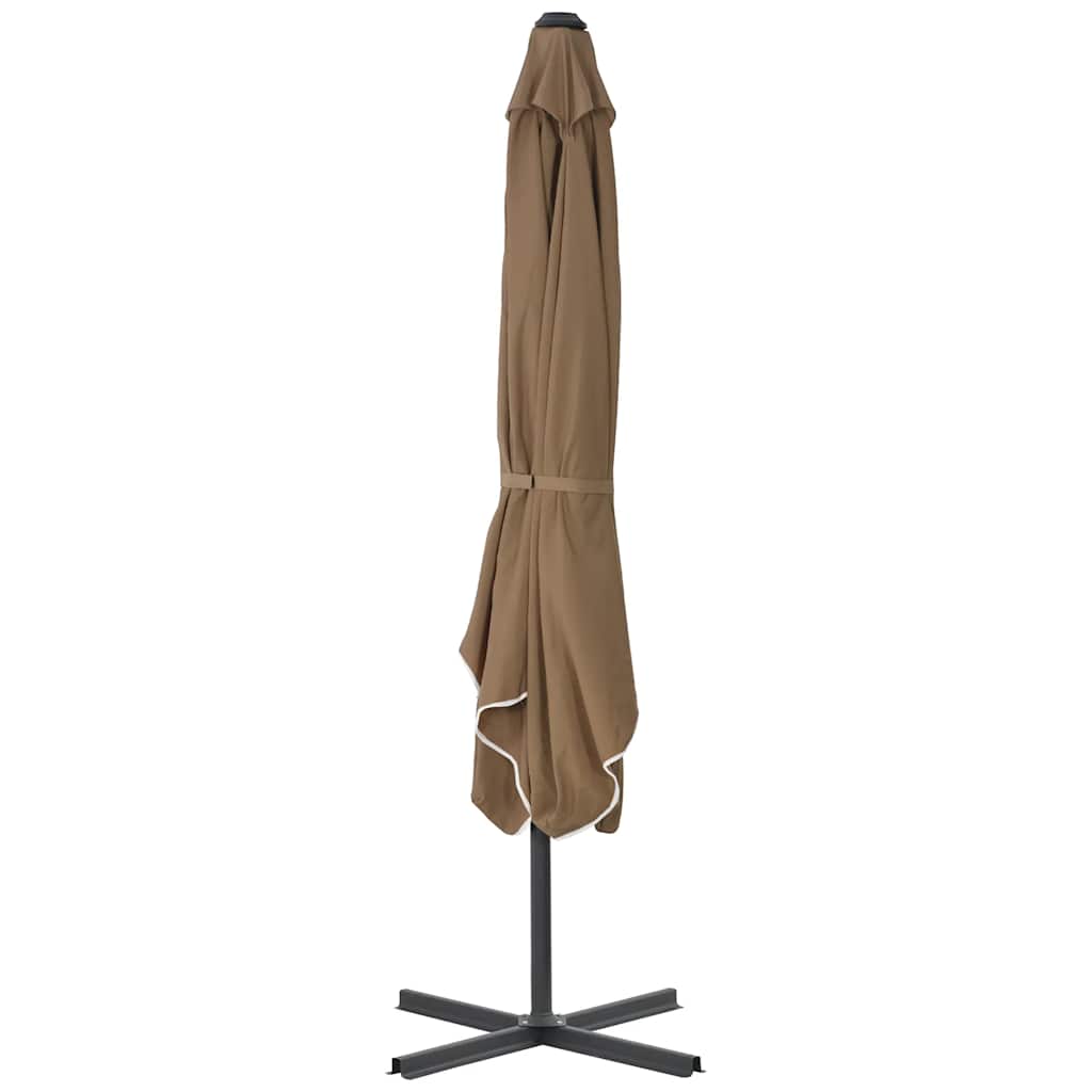 Ombrellone da Esterni con Palo in Acciaio 250x250cm Tortora