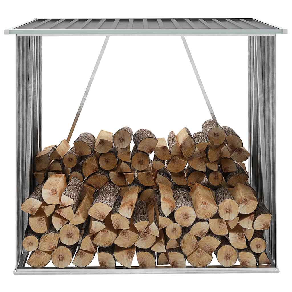 Capannone da Giardino in Acciaio Zincato Grigio 163x83x154 cm