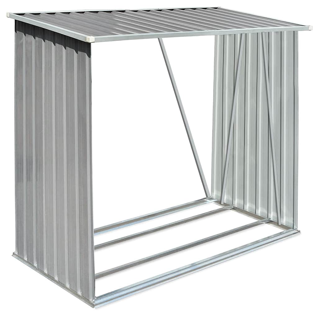 Capannone da Giardino in Acciaio Zincato Grigio 163x83x154 cm