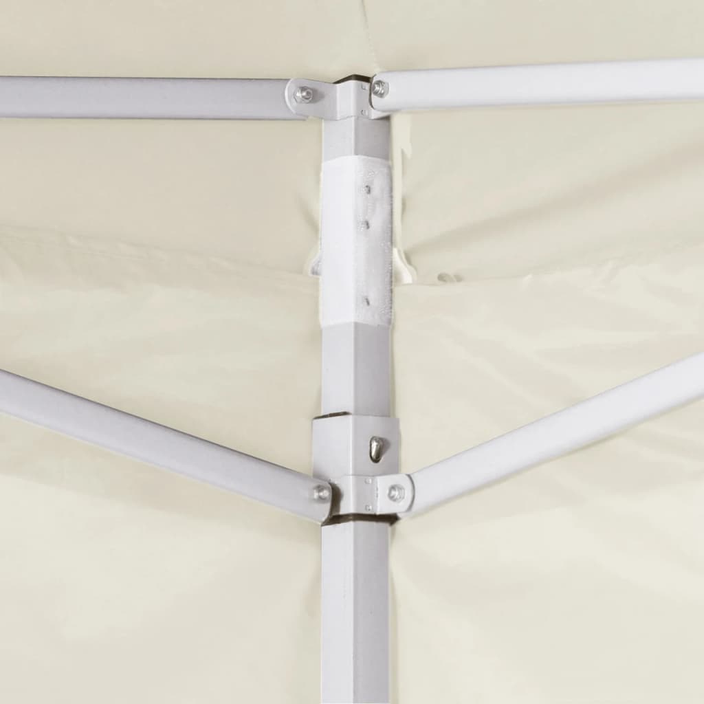 Tenda Pieghevole con 2 Pareti 291x291x315 cm Crema