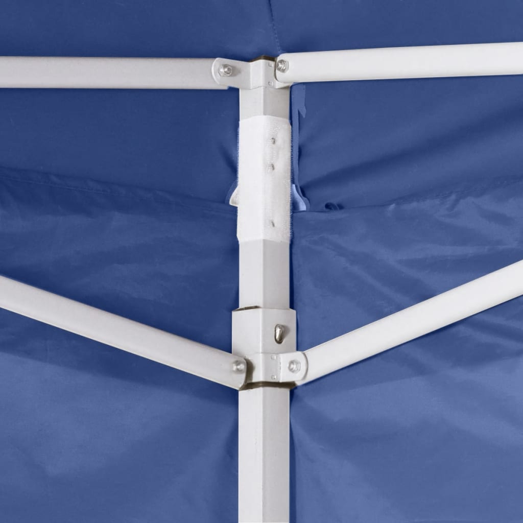 Tenda Pieghevole con 2 Pareti 3x3 m Blu