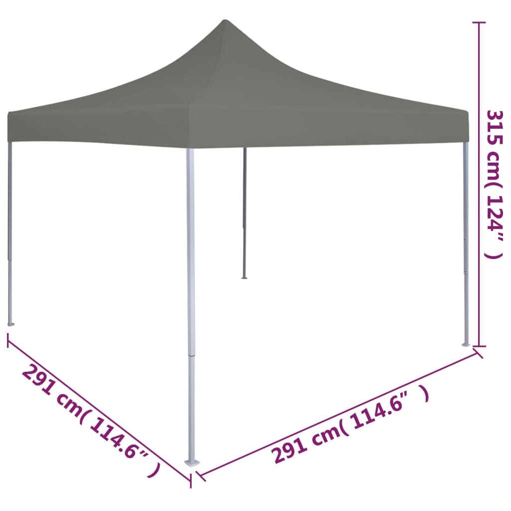 Tendone per Feste Pieghevole Pop-Up 3x3m Antracite
