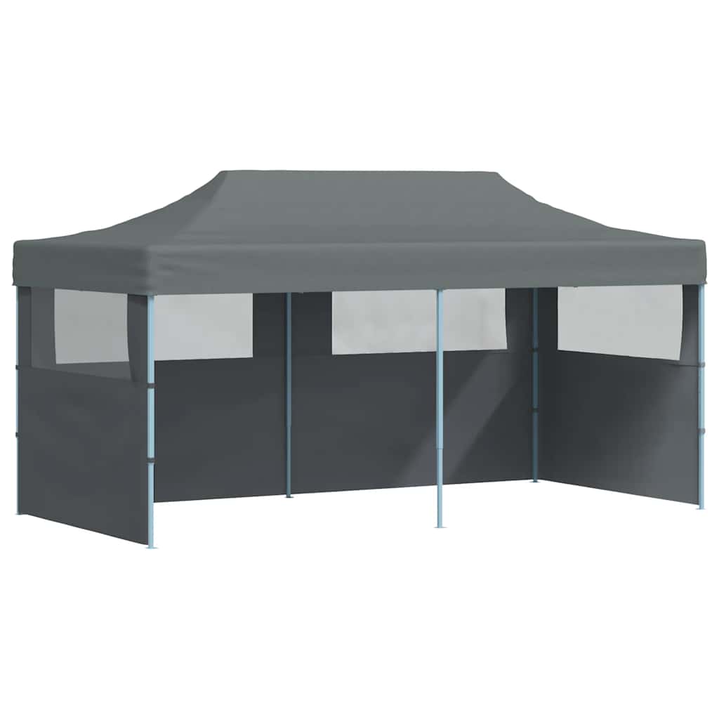 Tenda Pieghevole Pop-Up con Pareti Laterali 3x6 m Antracite