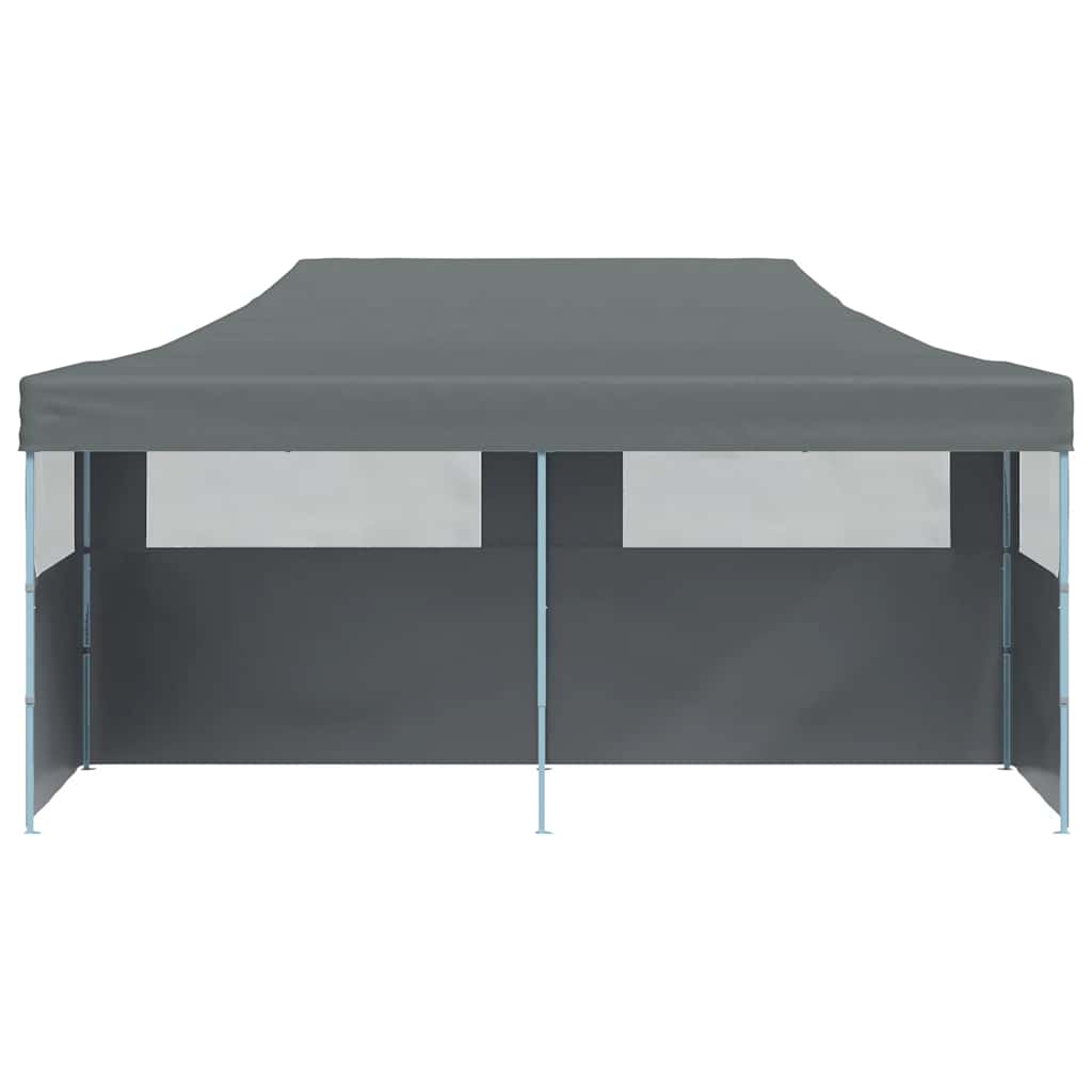Tenda Pieghevole Pop-Up con Pareti Laterali 3x6 m Antracite