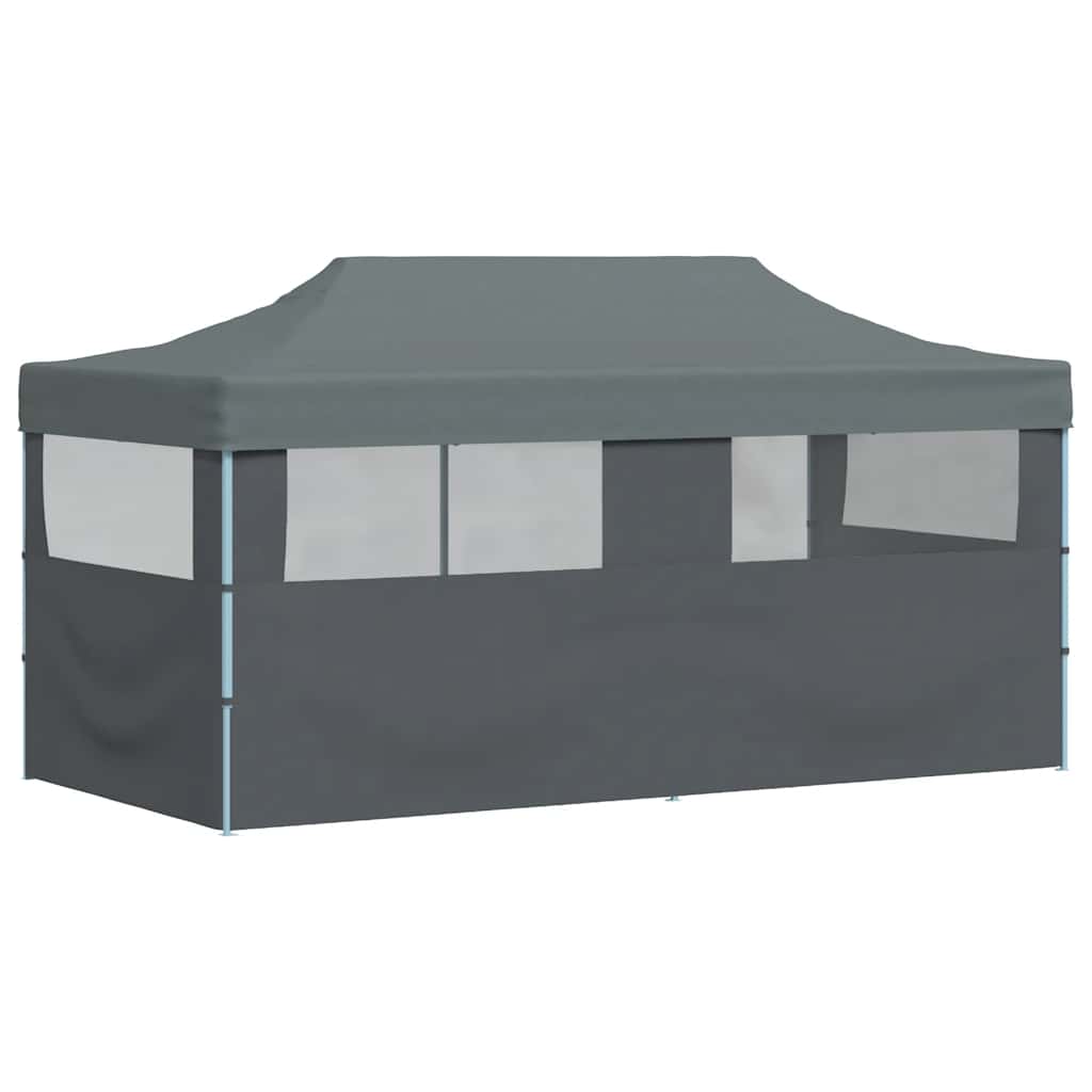 Tenda Pieghevole Pop-Up con Pareti Laterali 3x6 m Antracite