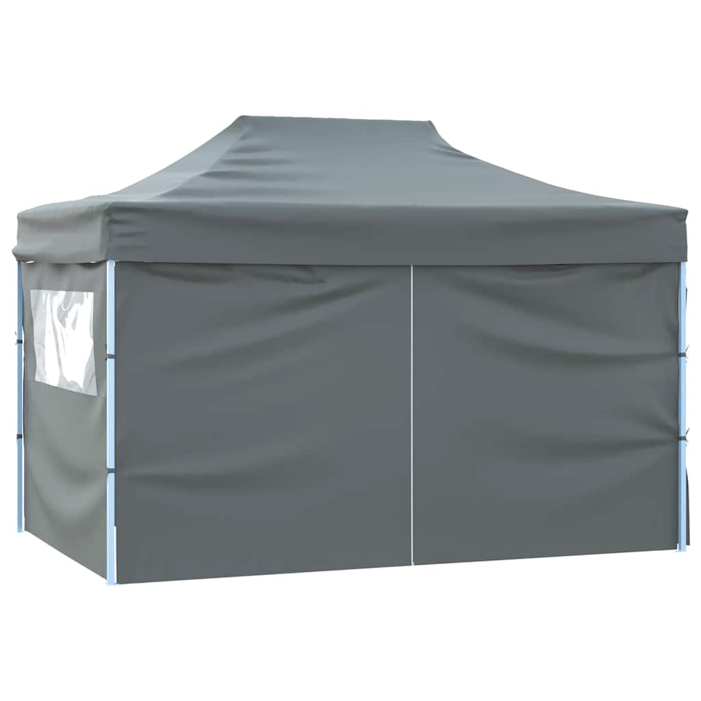 Tenda Pieghevole Pop-Up 4 Pareti Laterali 3x4,5 m Antracite