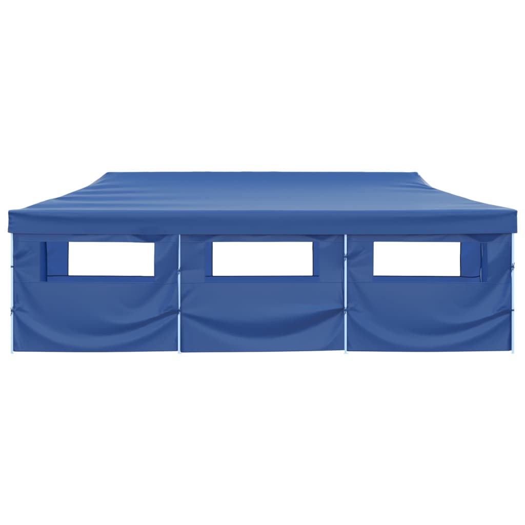 Tenda Pieghevole Pop-Up con 8 Pareti Laterali 870x291x315 cm Blu