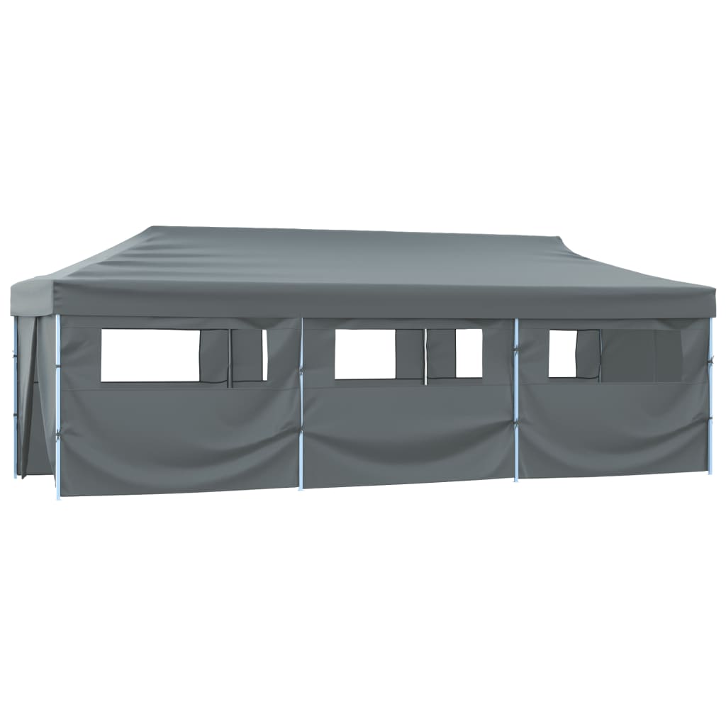 Tenda Pieghevole Pop-Up con 8 Pareti Laterali 870x291x315 cm Antracite