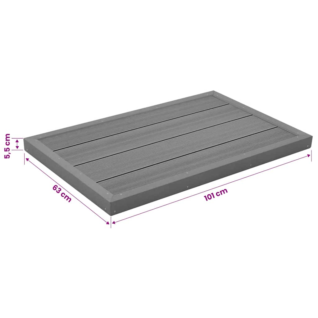 Elemento per Pavimento Doccia Solare Scala Piscina in WPC