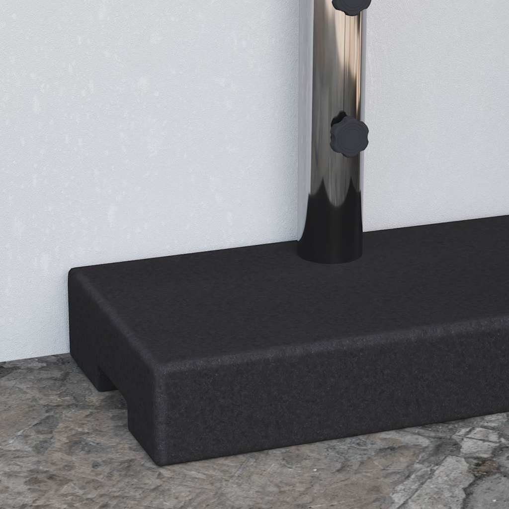 Base per Parasole in Granito Rettangolare 25 kg Nera