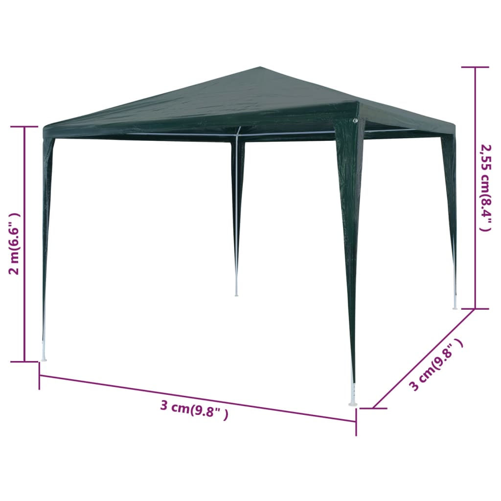 Tenda per Feste 3x3 m Verde