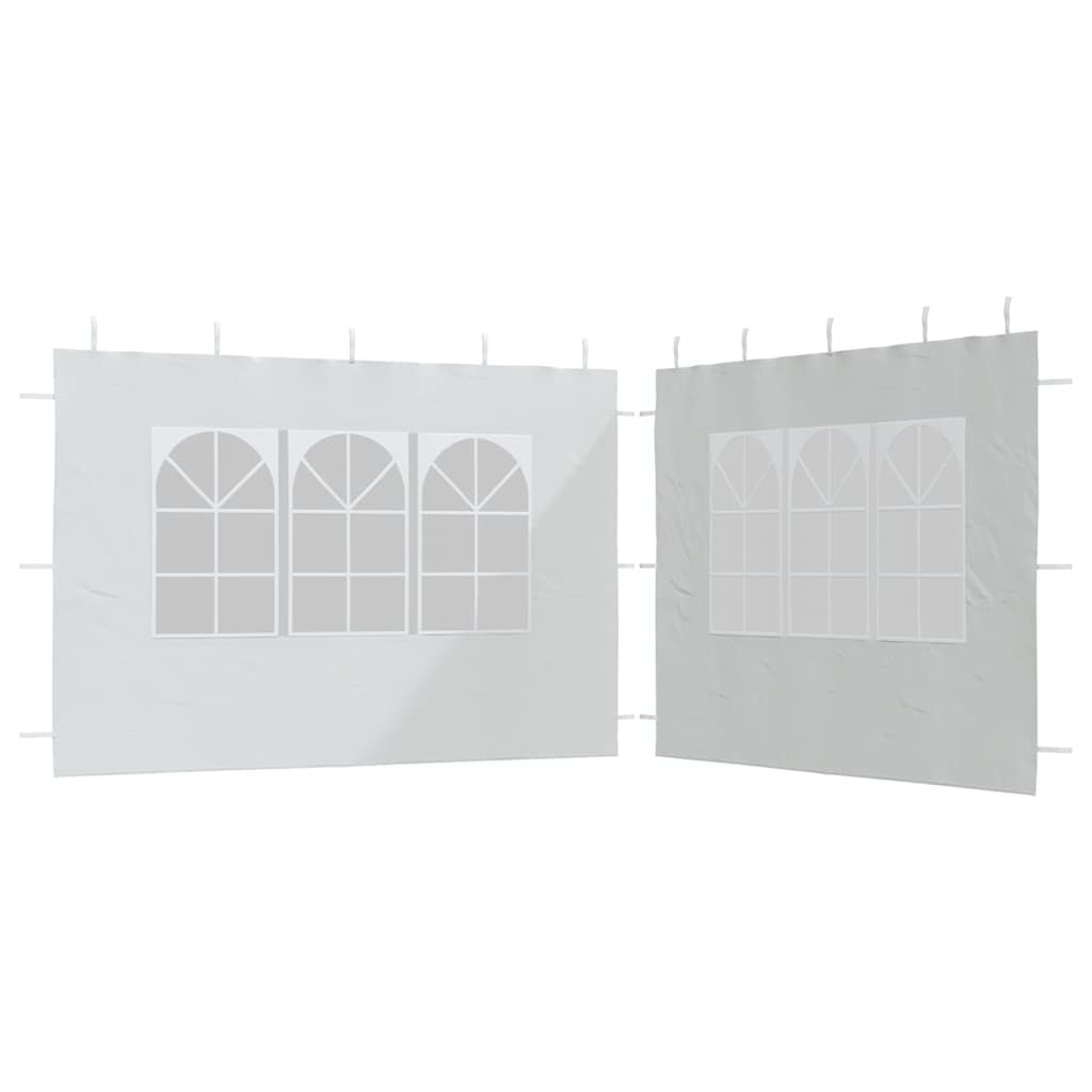 Parete per Tendostruttura in PE  2pz con Finestra Bianco