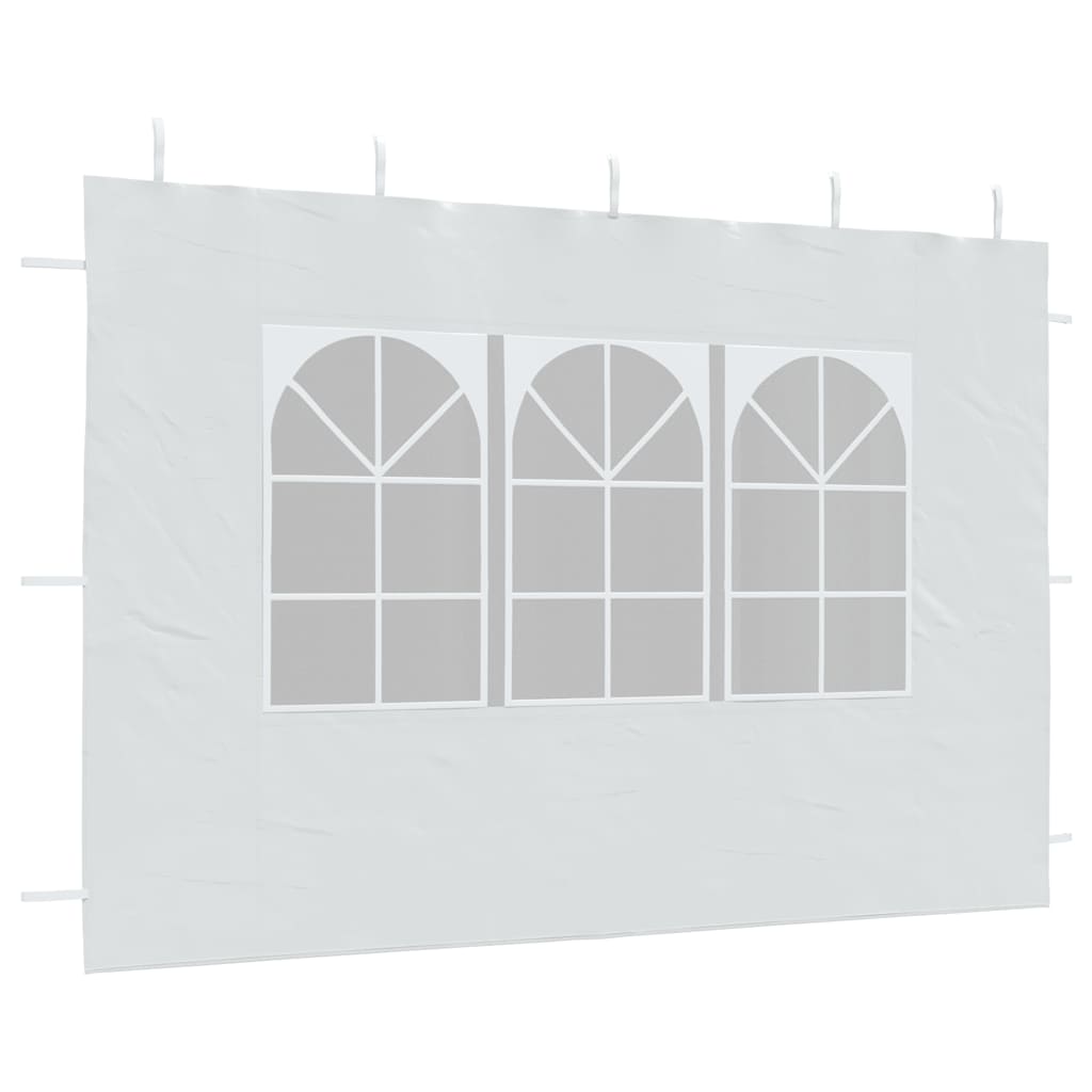 Parete per Tendostruttura in PE  2pz con Finestra Bianco