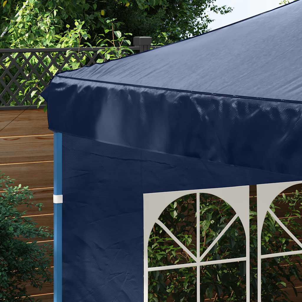 Parete per Tendostruttura 2 pz con Finestra in PE Blu