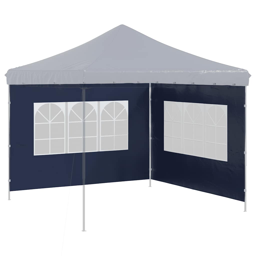 Parete per Tendostruttura 2 pz con Finestra in PE Blu