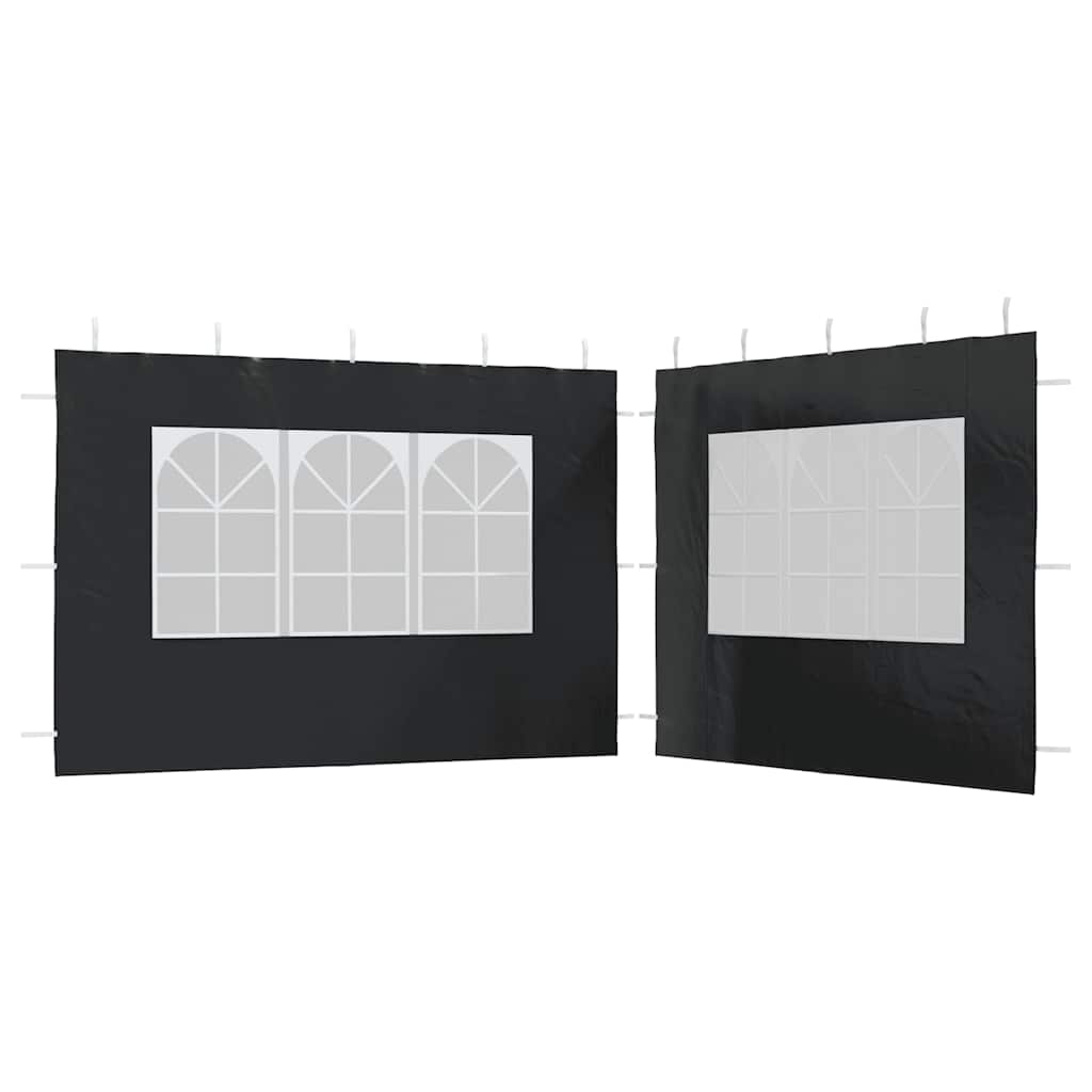 Parete per Tendostruttura in PE  2pz con Finestra Antracite