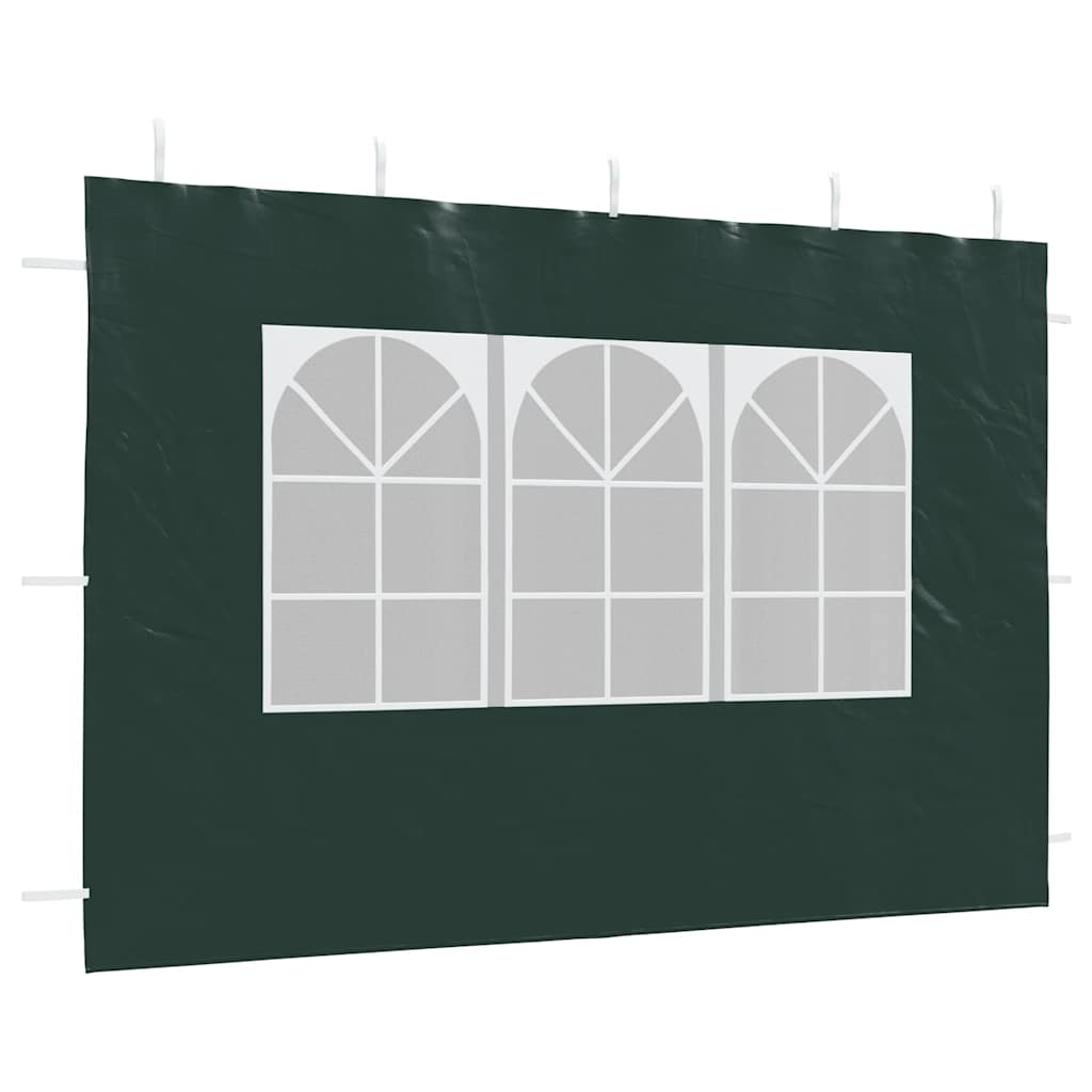 Parete per Tendostruttura in PE 2pz con Finestra Verde
