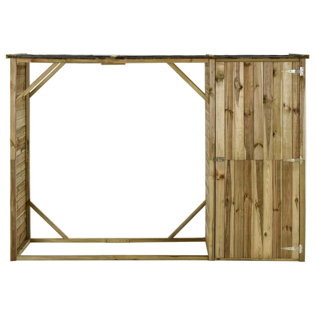 Capanno Legna Giardino in Pino 253x80x170 cm