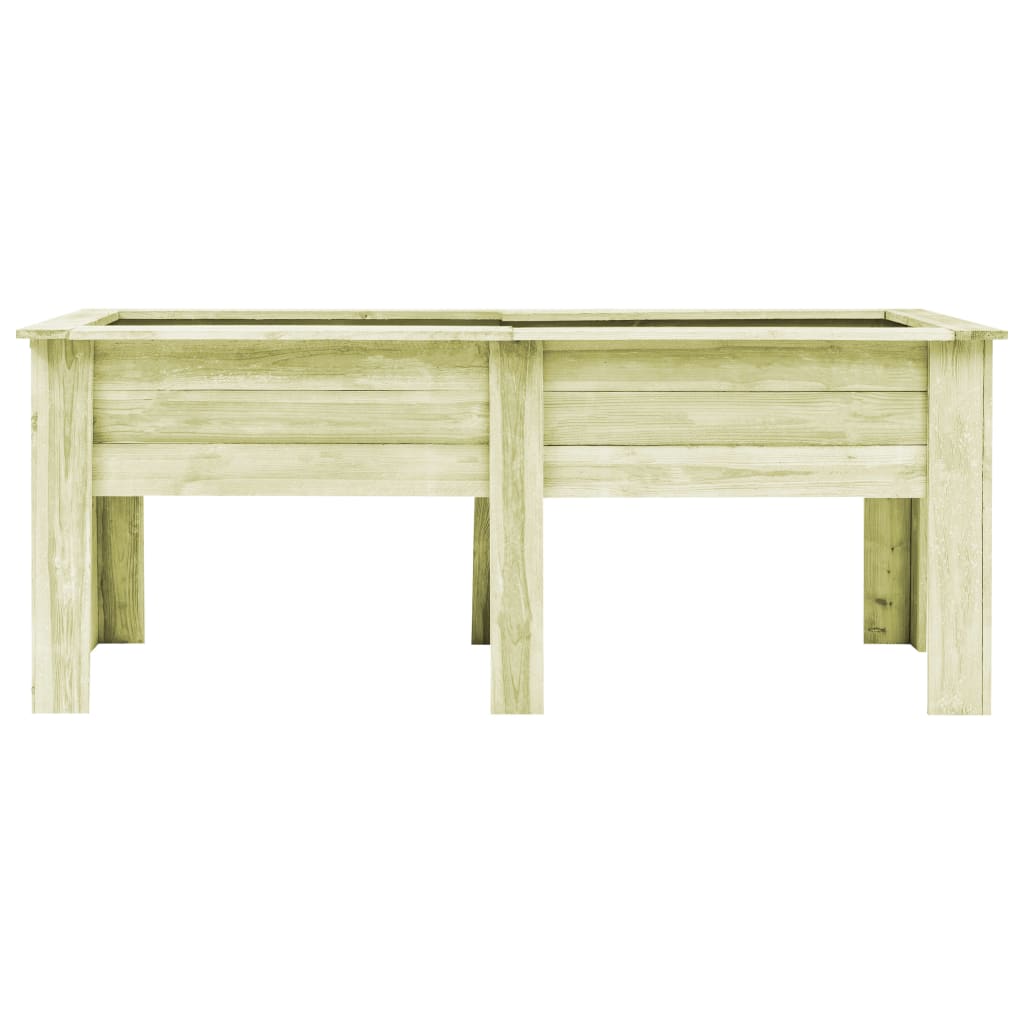 Fioriera Rialzata Giardino Piedini 200x80x80cm Legno Impregnato
