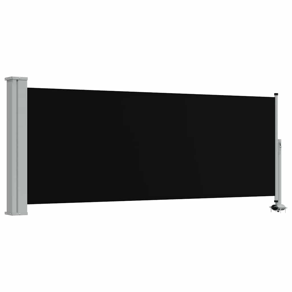 Tenda da Sole Laterale Retrattile 100 x 300 cm Nera