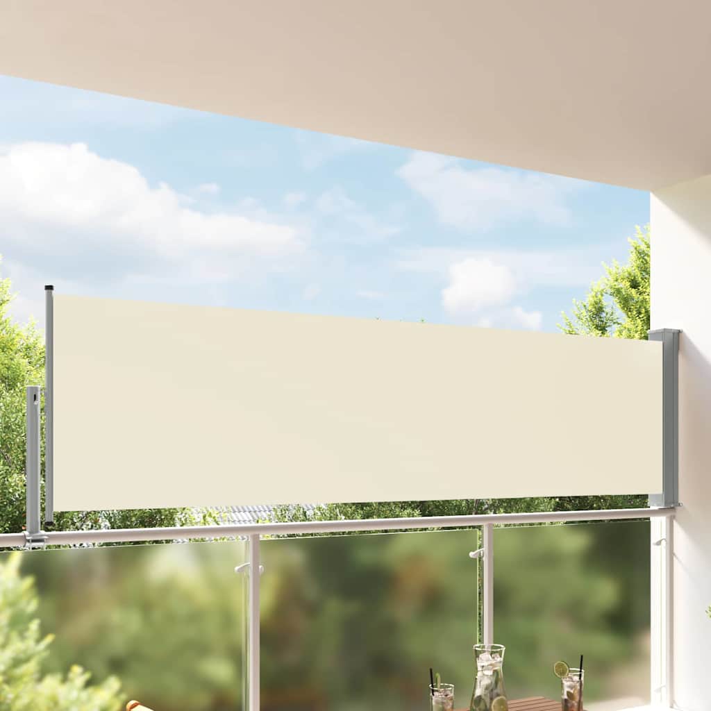 Tenda da Sole Laterale Retrattile 100 x 300 cm Crema