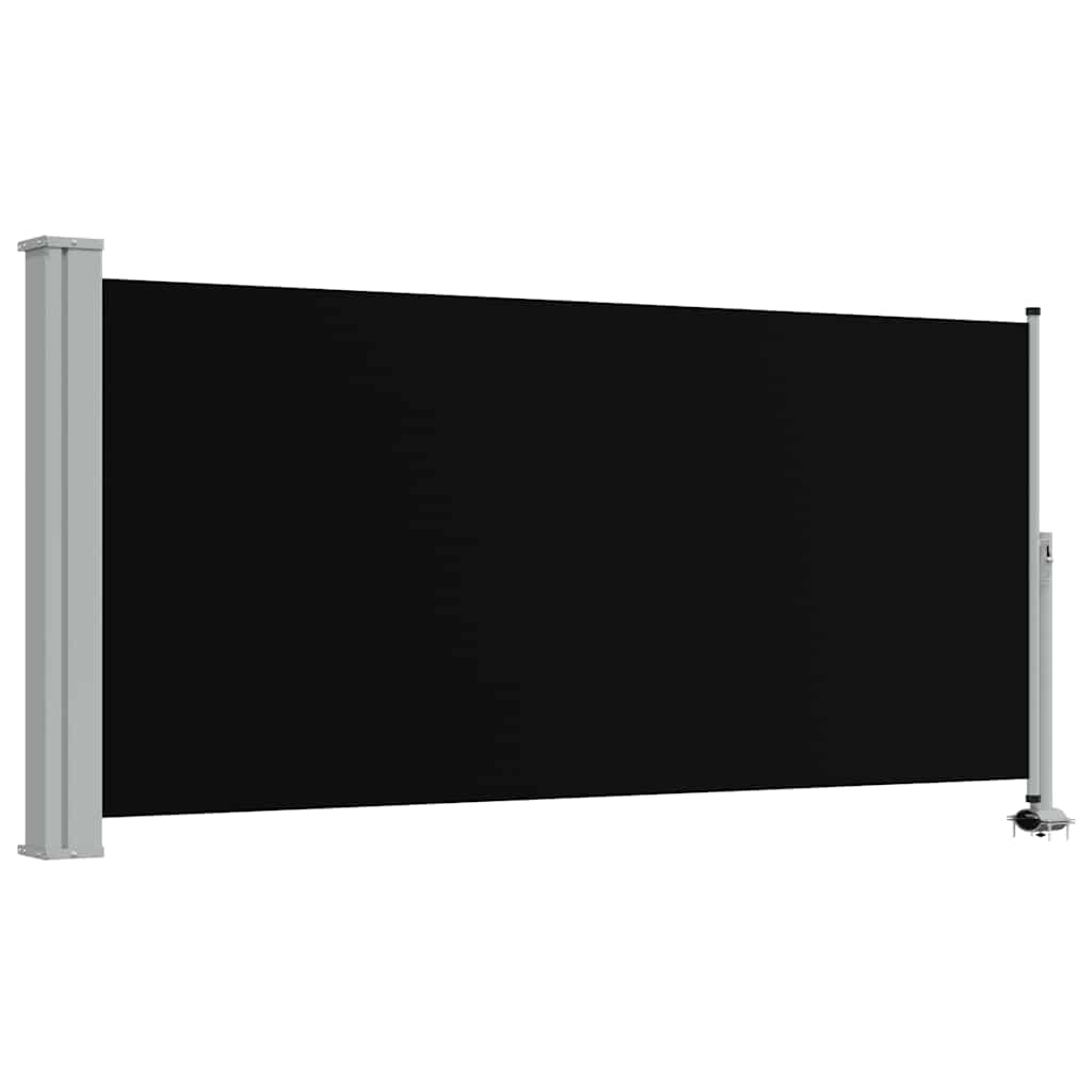 Tenda da Sole Laterale Retrattile 120 x 300 cm Nera