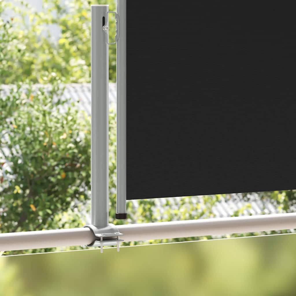Tenda da Sole Laterale Retrattile 120 x 300 cm Nera
