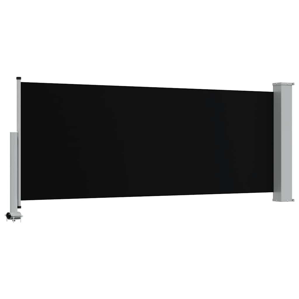 Tenda da Sole Laterale Retrattile 120 x 300 cm Nera