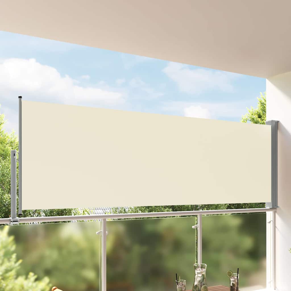 Tenda da Sole Laterale Retrattile 120 x 300 cm Crema