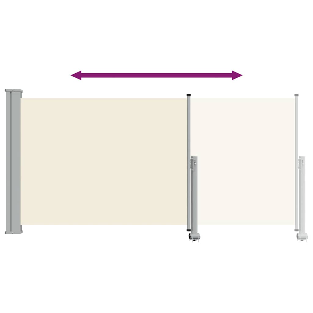 Tenda da Sole Laterale Retrattile 120 x 300 cm Crema