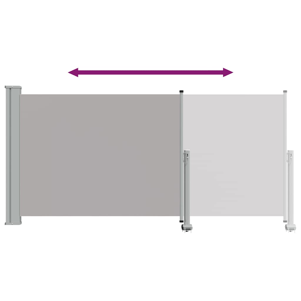 Tenda da Sole Laterale Retrattile 120 x 300 cm Grigia