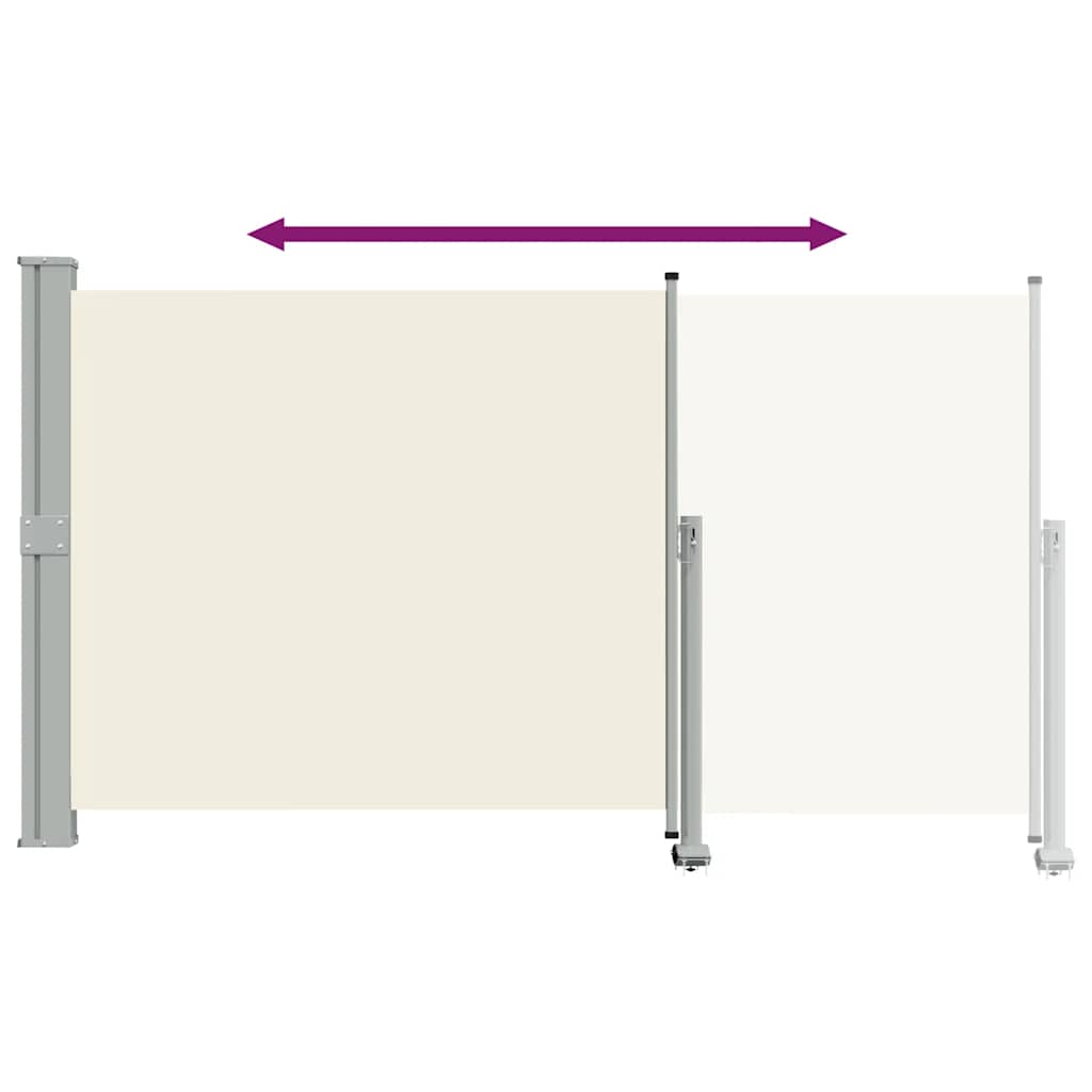 Tenda da Sole Laterale Retrattile 140 x 300 cm Crema