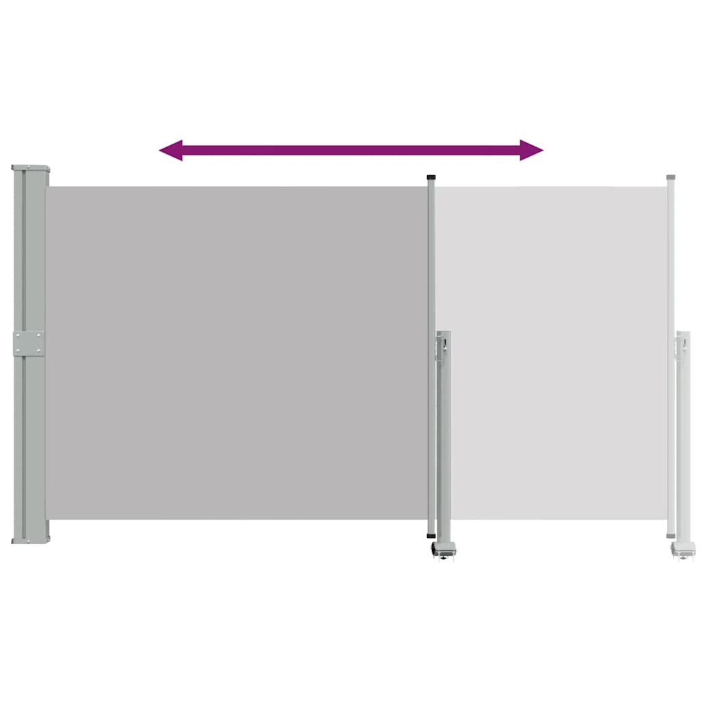 Tenda da Sole Laterale Retrattile 140 x 300 cm Grigia