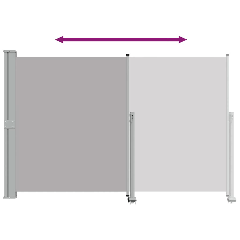 Tenda da Sole Laterale Retrattile 160 x 300 cm Grigia