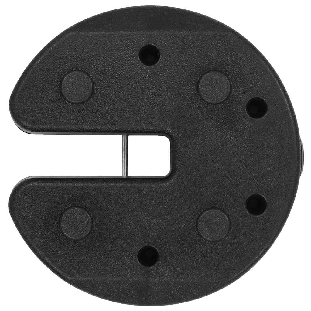 Piastre di Peso per Gazebo 4 pz Nere 220x50 mm in Cemento