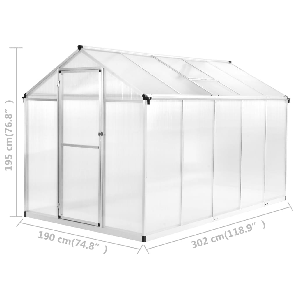 Serra in Alluminio 302x190x195 cm 11,19 m³