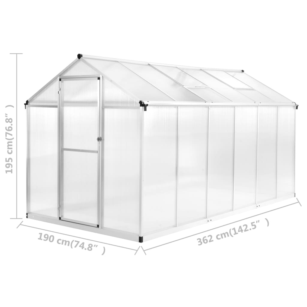 Serra in Alluminio 362x190x195 cm 13,41 m³