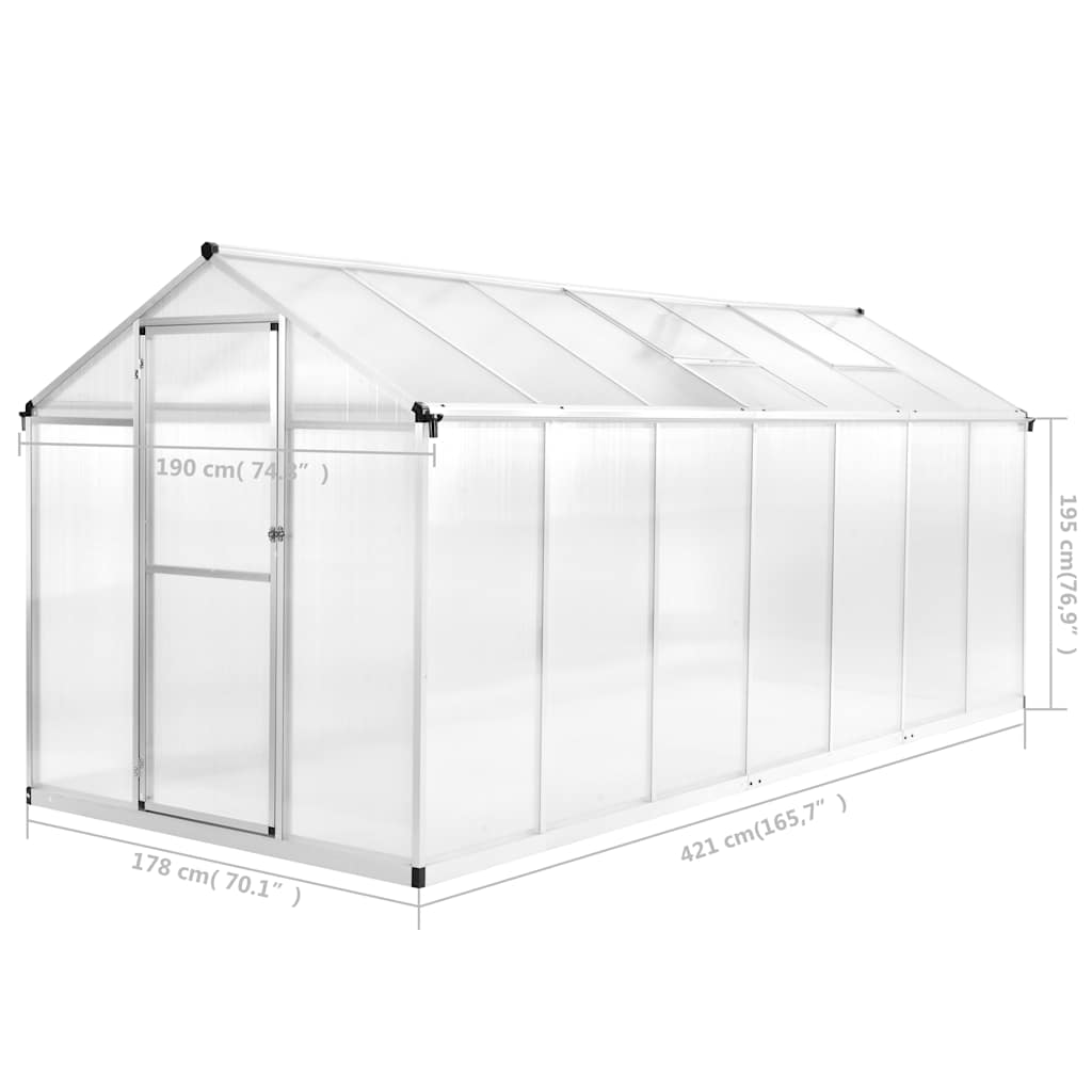 Serra in Alluminio 421x190x195 cm 15,6 m³