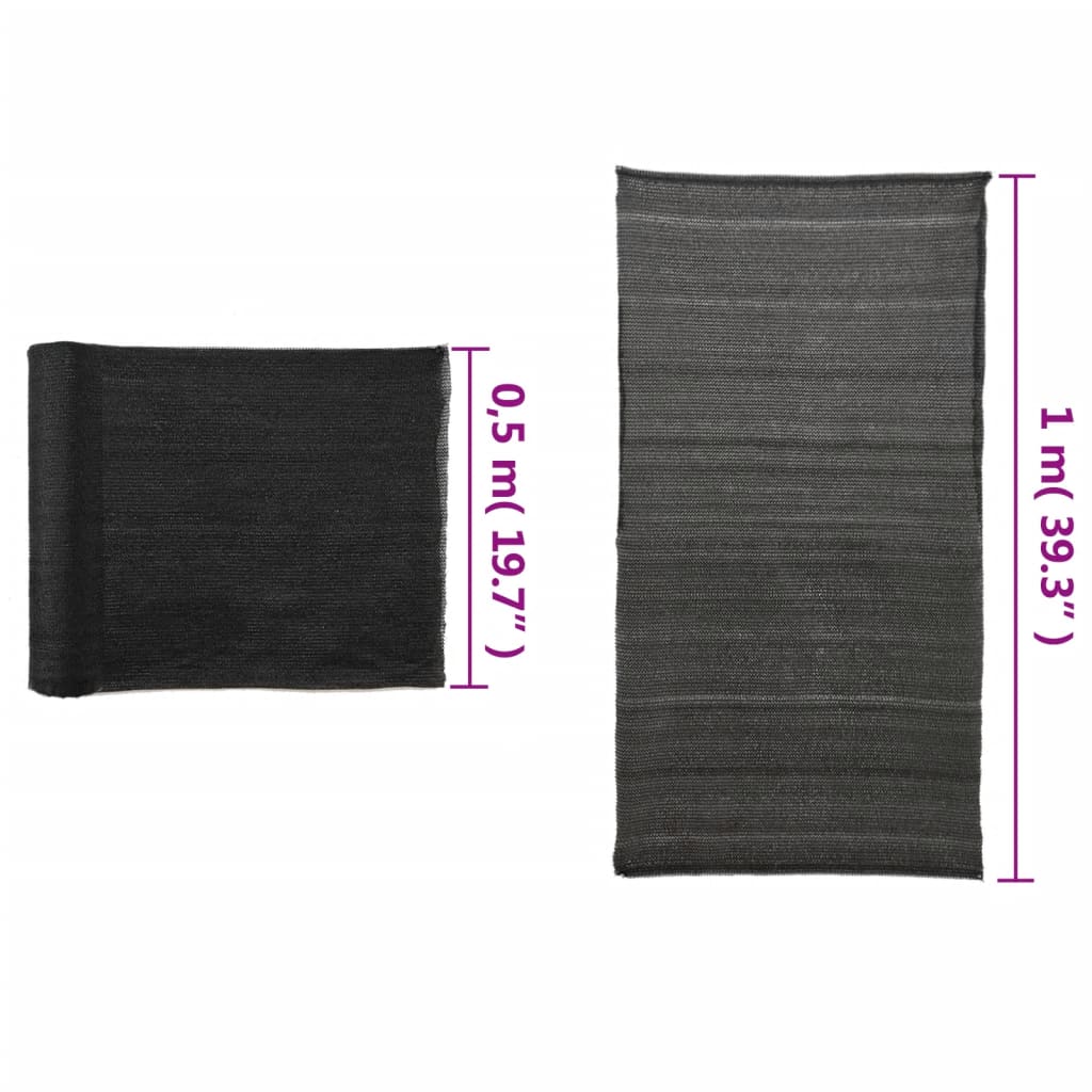 Rete per Privacy in HDPE 1x10 m Nera