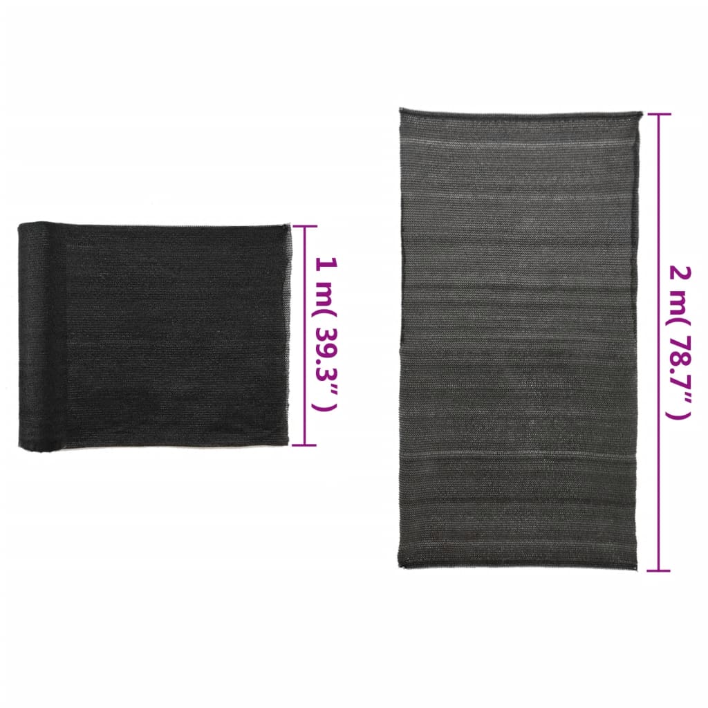 Rete per Privacy in HDPE 2x10 m Nera