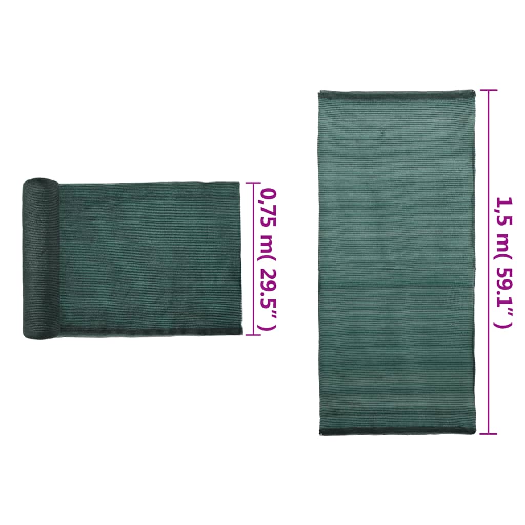 Rete per Privacy in HDPE 1,5x50 m Verde