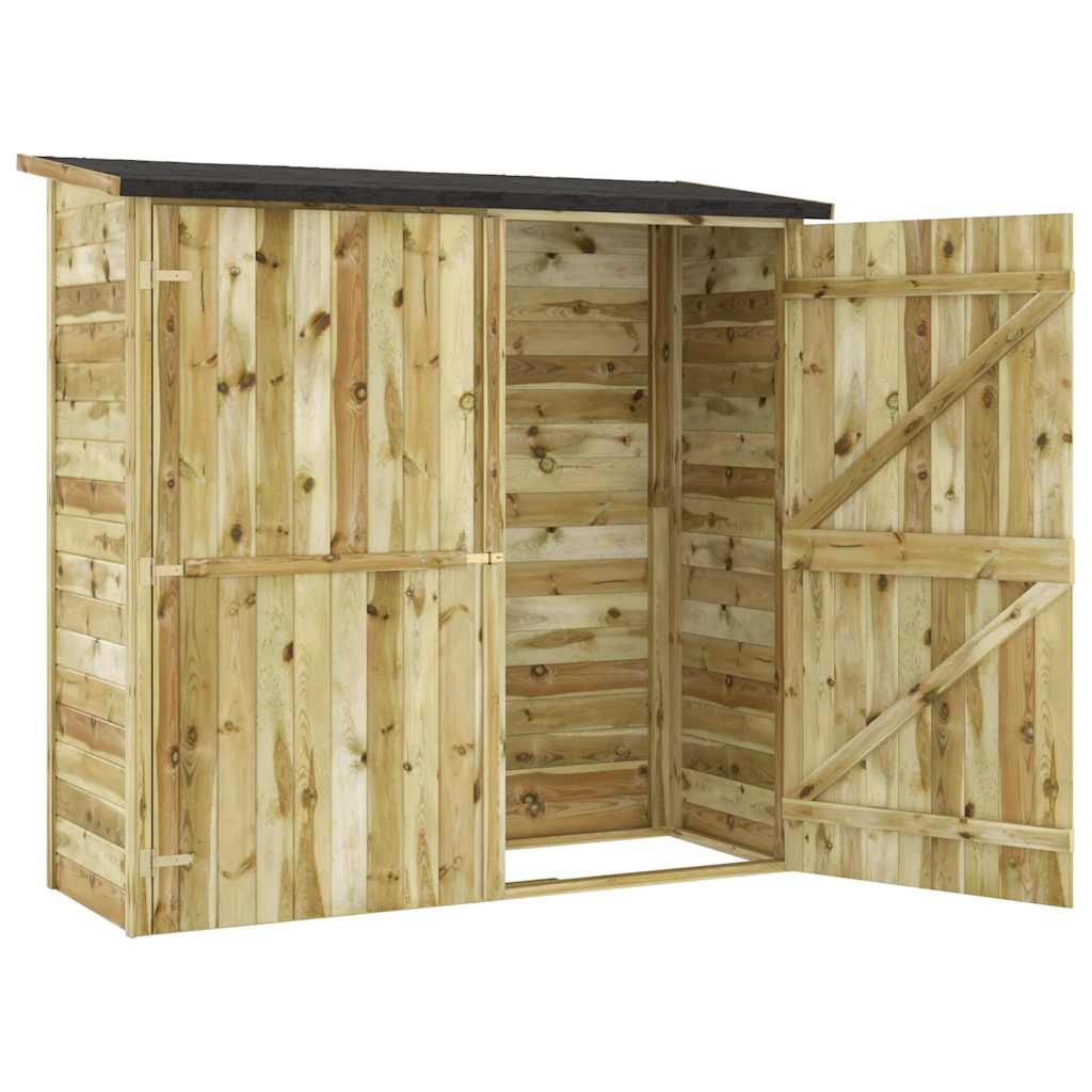 Capanno Attrezzi da Giardino in Pino Impregnato 182x76x175 cm