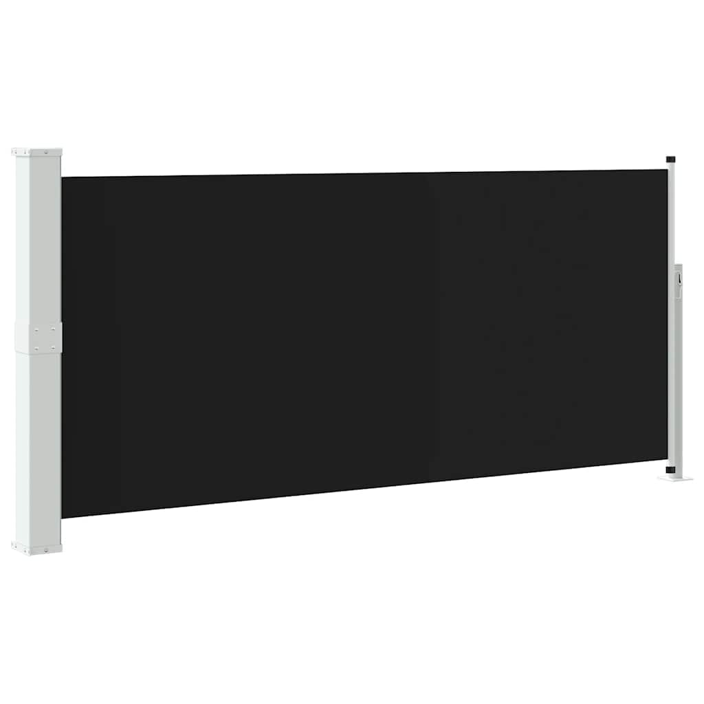 Tenda da Sole Laterale Retrattile 140 x 314 cm Nera
