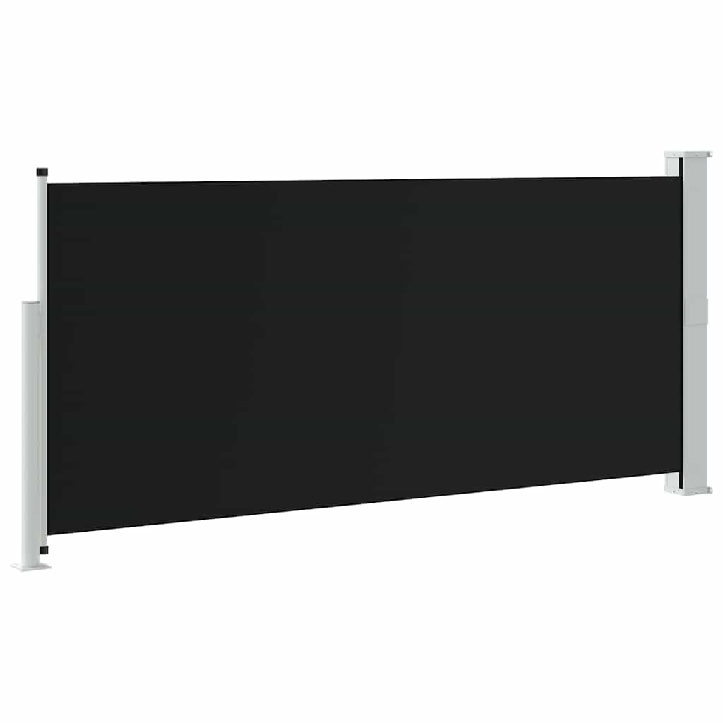 Tenda da Sole Laterale Retrattile 140 x 314 cm Nera