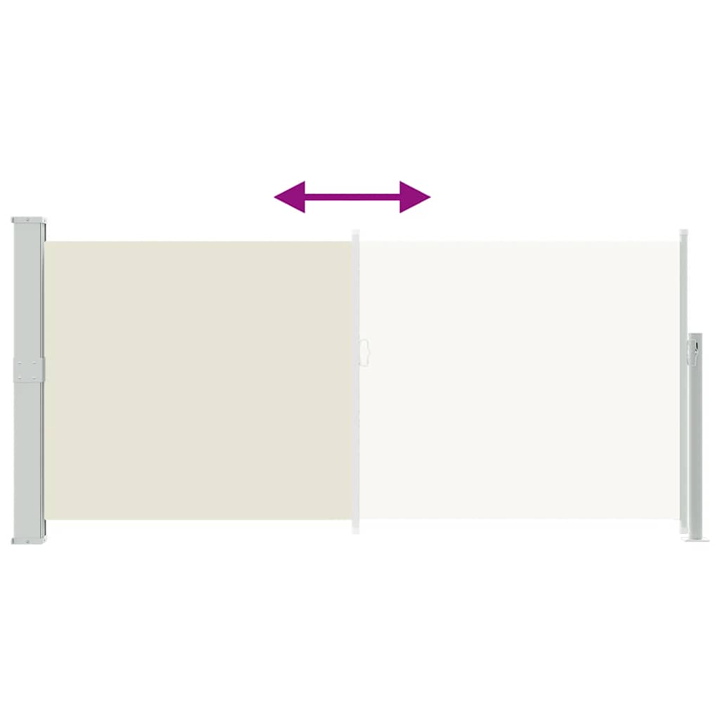 Tenda da Sole Laterale Retrattile 140 x 314 cm Crema