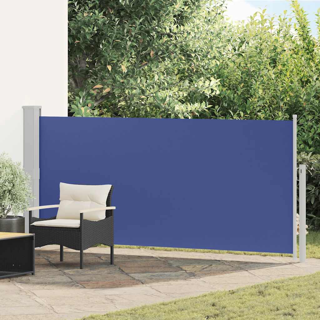 Tenda da Sole Laterale Retrattile 140 x 300 cm Blu