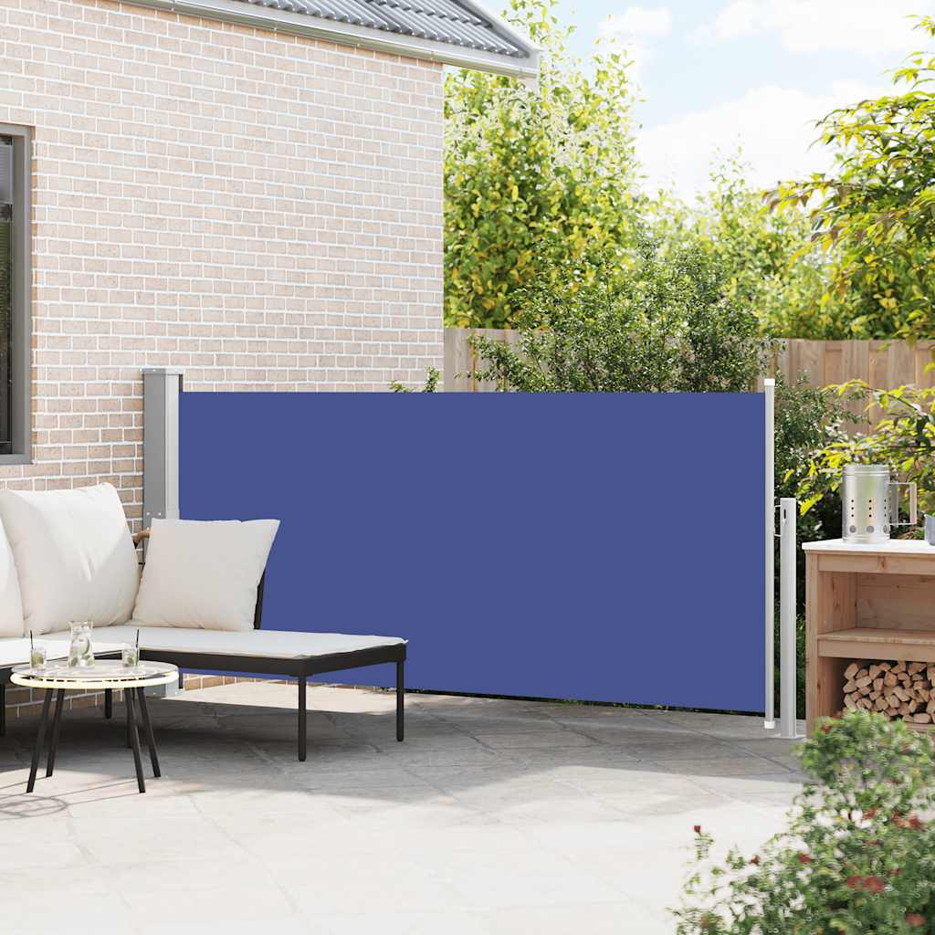 Tenda da Sole Laterale Retrattile 140 x 300 cm Blu