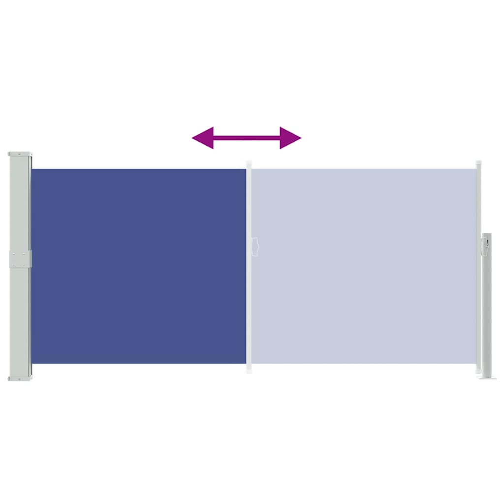 Tenda da Sole Laterale Retrattile 140 x 300 cm Blu